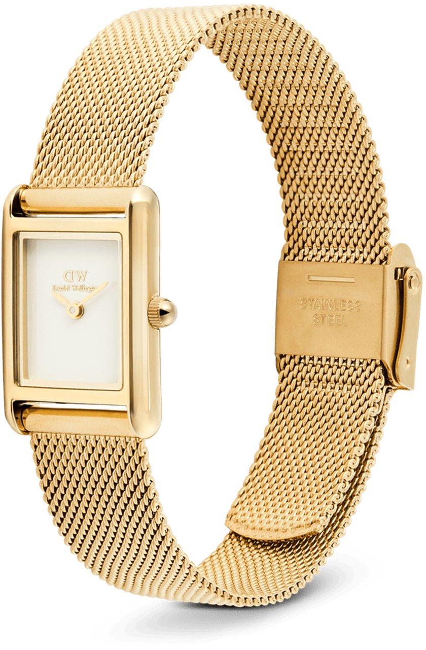 Daniel Wellington Bound Mini - Horloge - Wit Goud