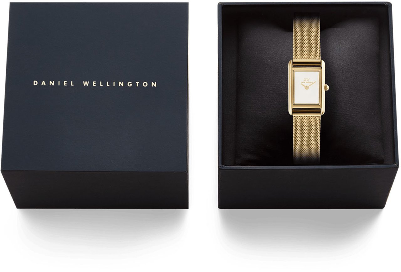 Daniel Wellington Bound Mini - Horloge - Wit Goud