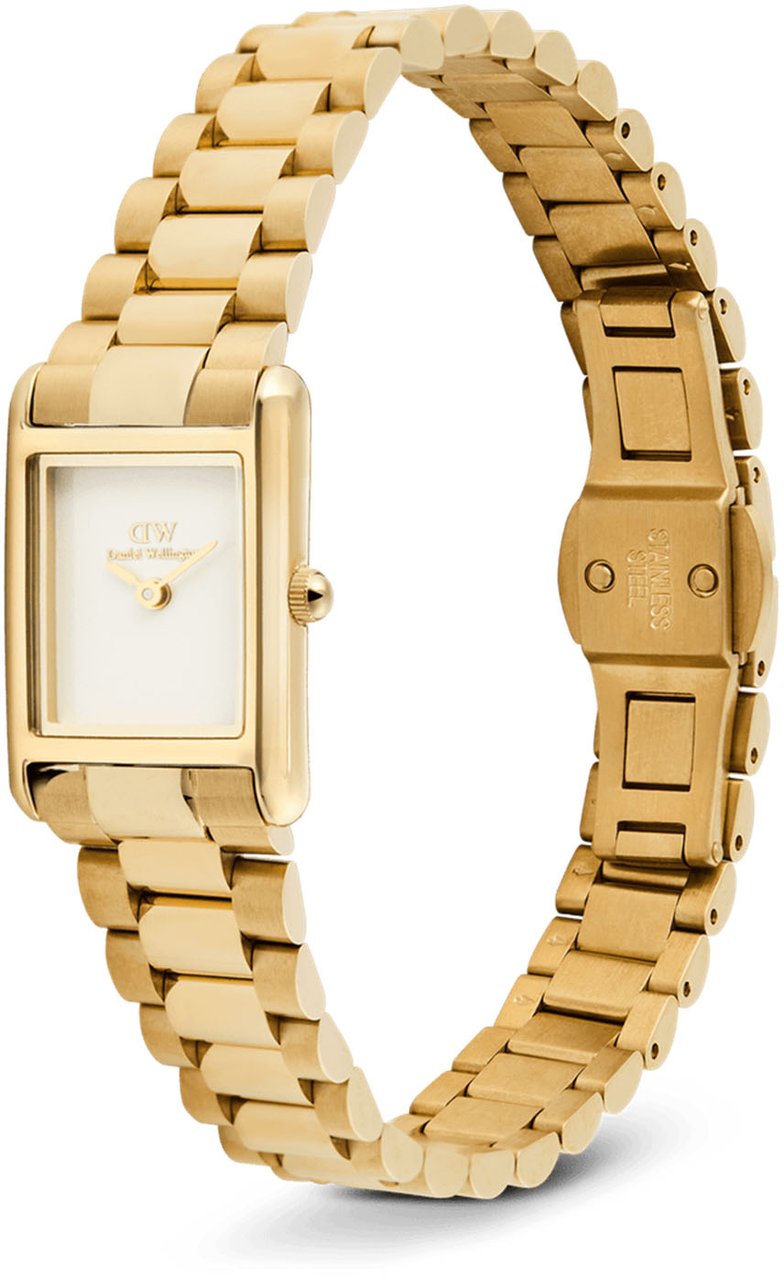 Daniel Wellington Bound Mini - Horloge - Wit Goud