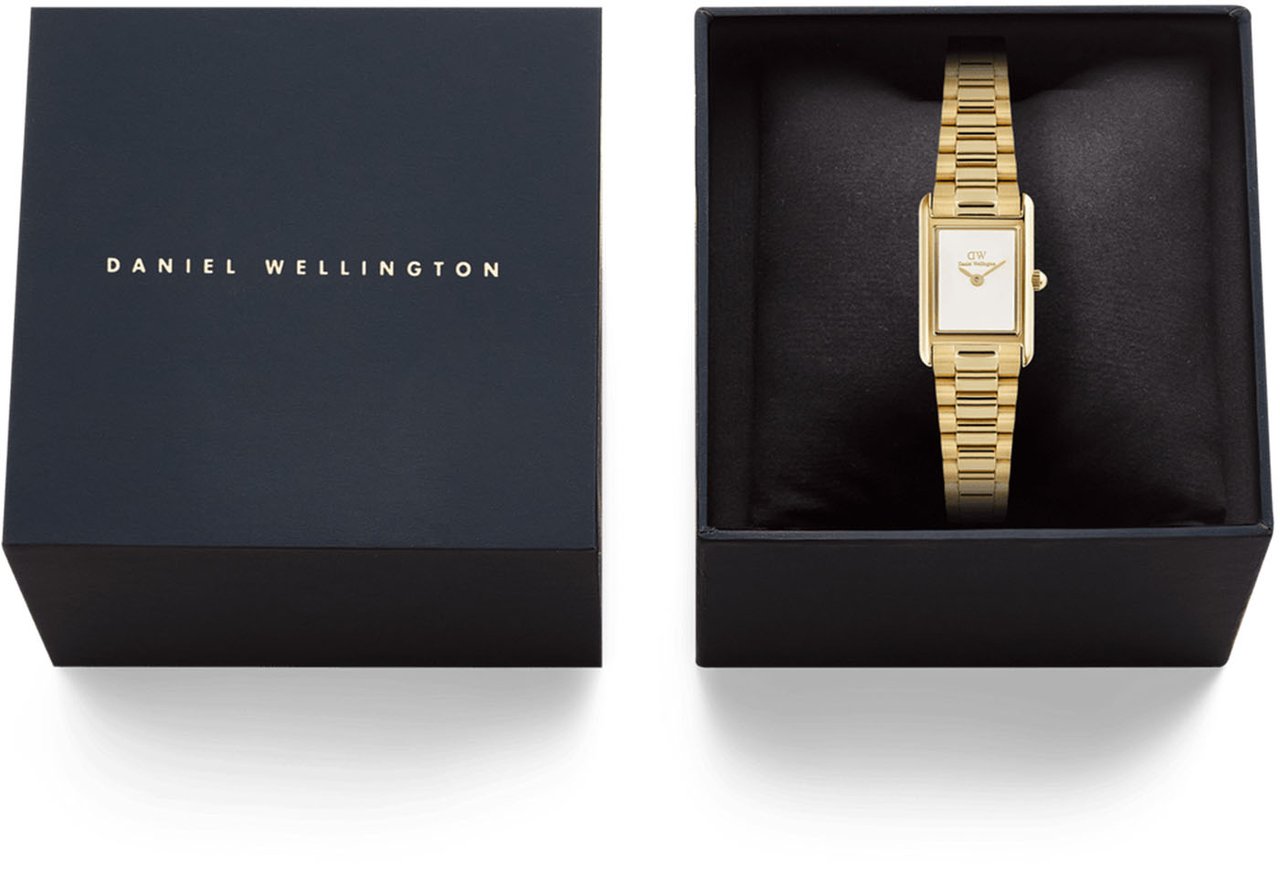 Daniel Wellington Bound Mini - Horloge - Wit Goud