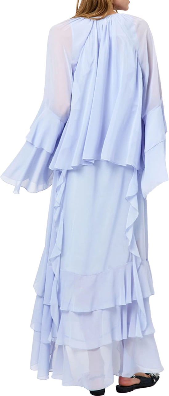 Dante6 Dante 6 Baltimore Volant Romantic Blouse Blouses Lichtblauw 252121 Blauw