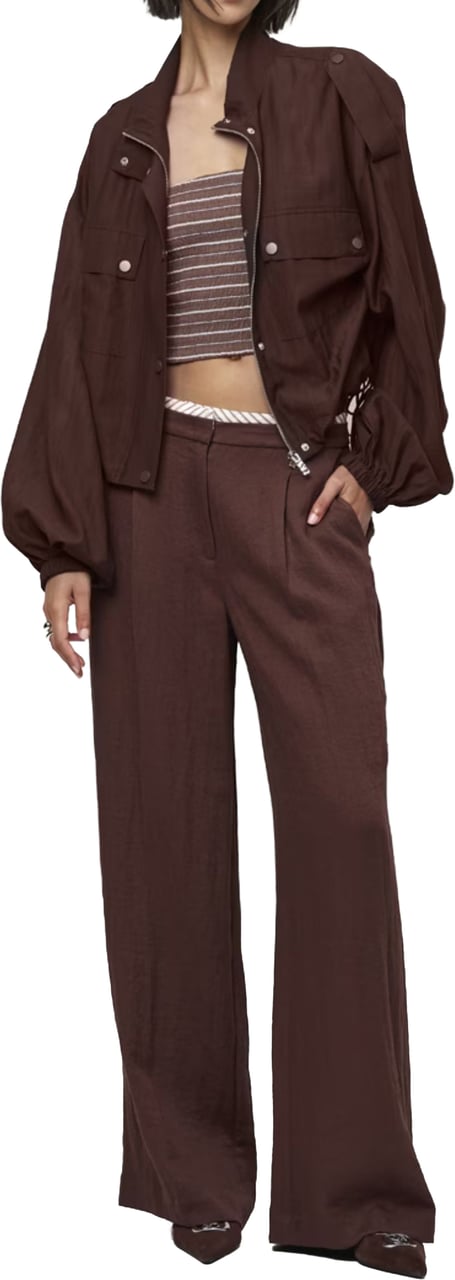 Dante6 Dante 6 Kenila Wide Leg Pants Pantalons Donkerbruin 261141 Bruin