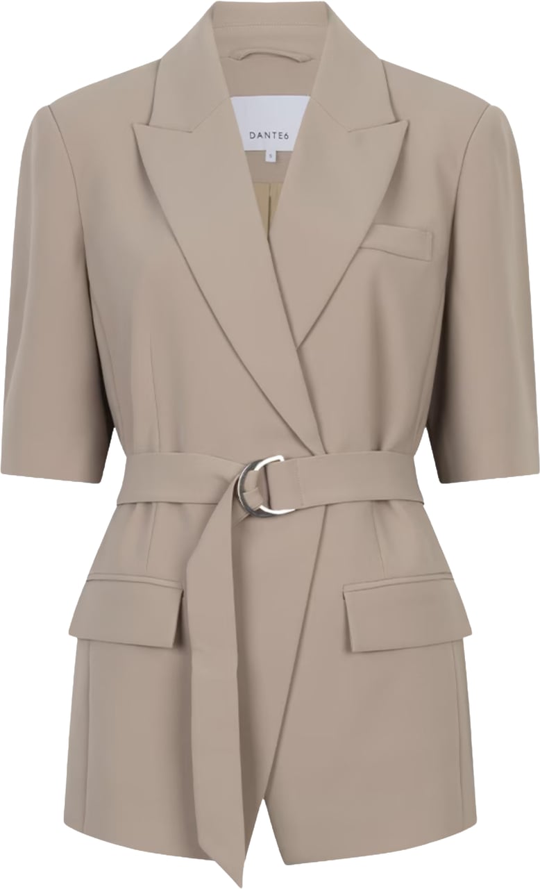 Dante6 Dante 6 Nissa Short Sleeve Blazer Blazers Zand 261150 Beige