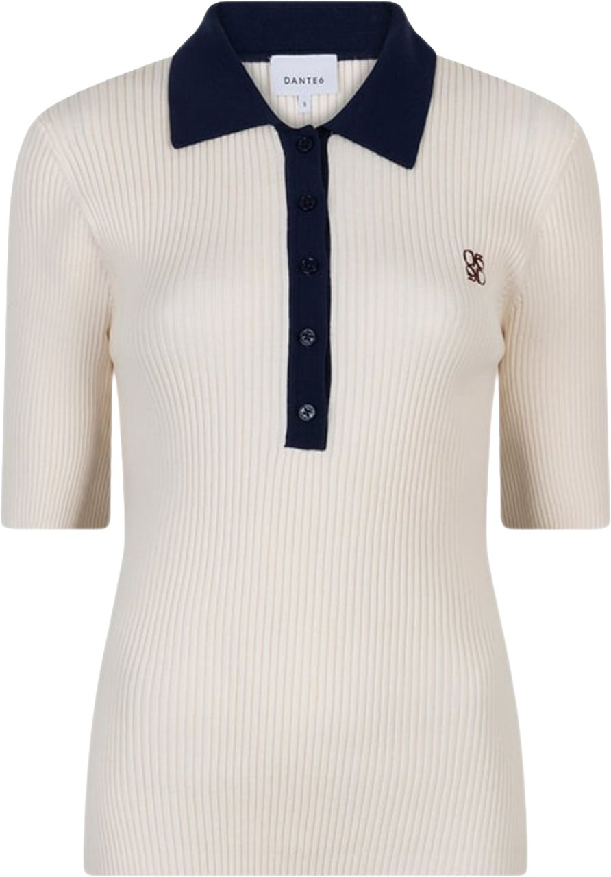 Dante6 Dante 6 Byra Knitted Polo Polos Creme 261440 Beige