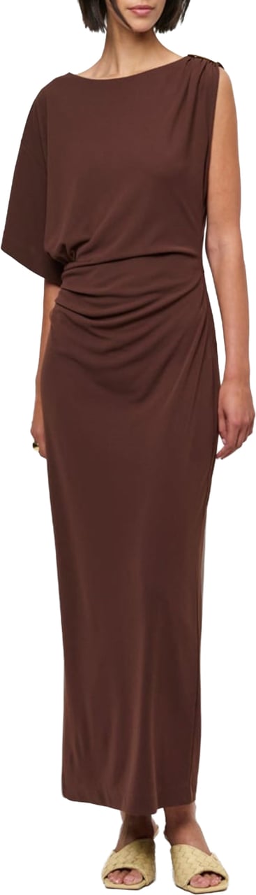 Dante6 Dante 6 Aliki Asymmetrical Maxi Dress Jurken Donkerbruin 261480 Bruin