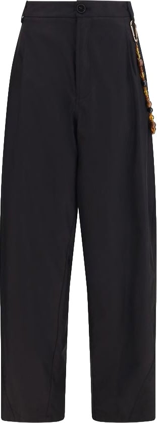 Darkpark Black Cotton Casual Pants Zwart