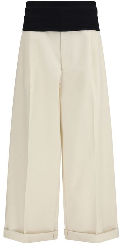 Darkpark Beige Cotton Casual Pants Beige