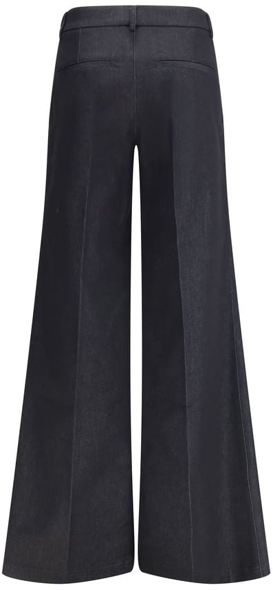 DARKPARK Darkpark Black Polyester Flared Pants Zwart