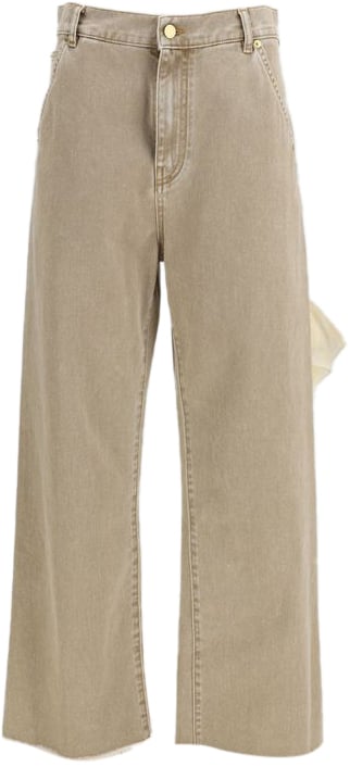 DARKPARK Darkpark Beige Cotton High-Waisted Jean Beige