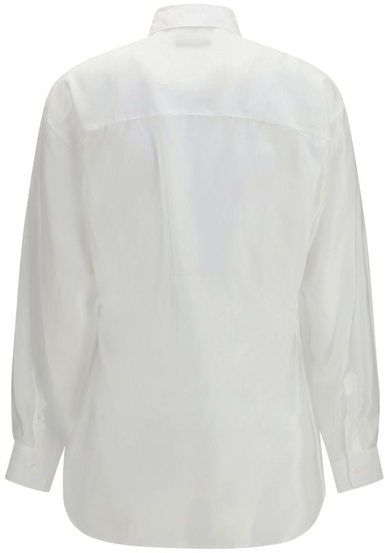 Darkpark White Lyocell Dress Shirt Wit