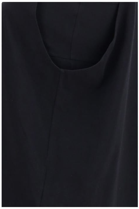 Darkpark Black Cotton Sleeveles T-Shirt Zwart