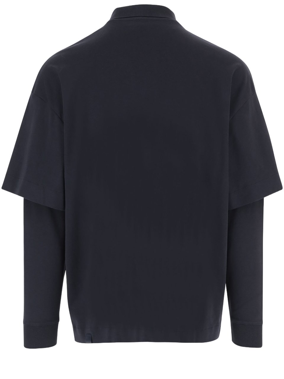 DARKPARK Long-Sleeved Cotton Polo Shirt Blauw