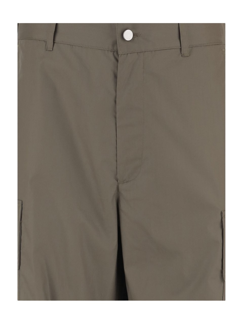 DARKPARK Khaki Cotton Pants With Flap Pockets Grijs