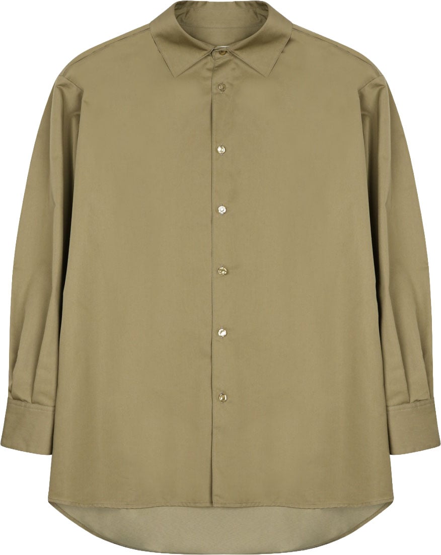 DARKPARK Lustrous Satin Shirt Neutraal