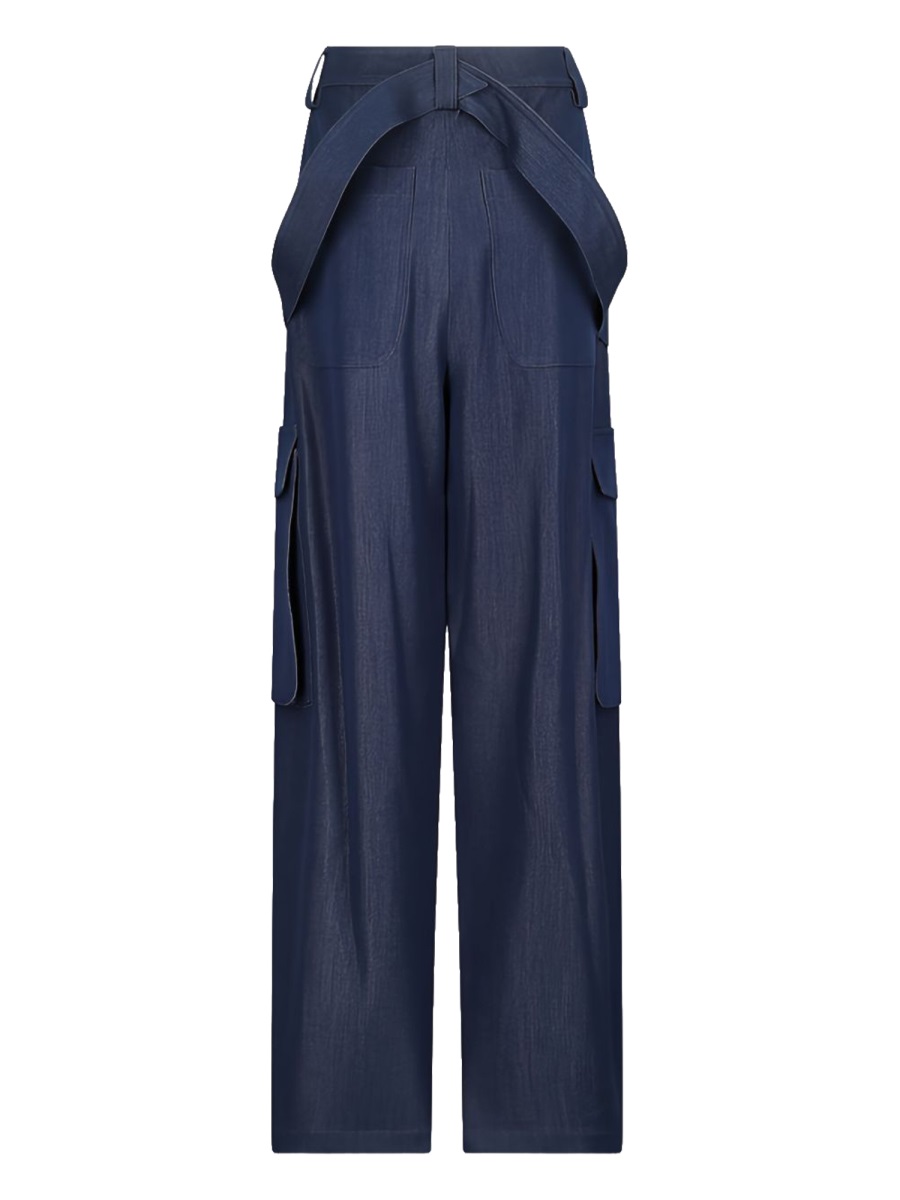 DARKPARK Navy Blue Ruth High-Waisted Cargo Pants Zwart