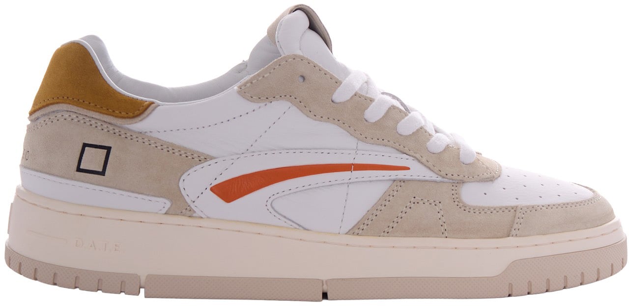 D.A.T.E. D.A.T.E. Sneakers White-Yellow Wit