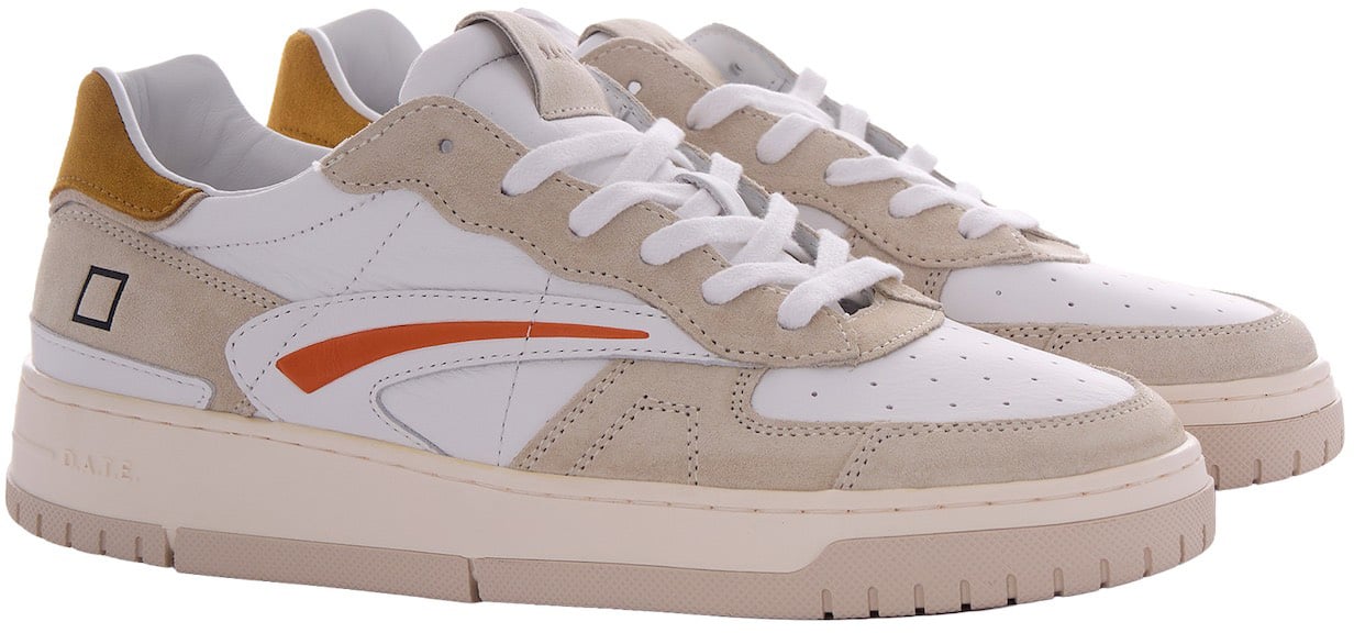 D.A.T.E. D.A.T.E. Sneakers White-Yellow Wit