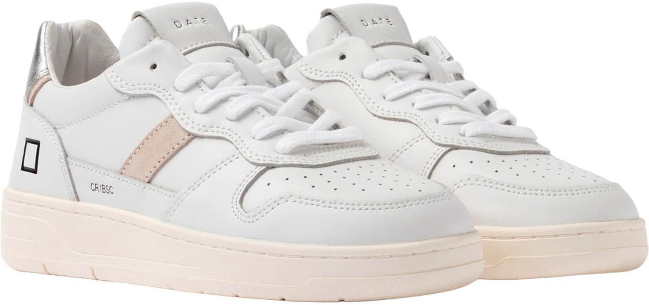 D.A.T.E. Sneakers White-Silver Wit
