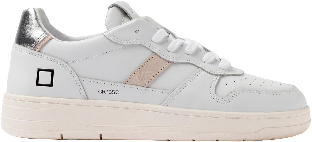 D.A.T.E. Sneakers White-Silver Wit