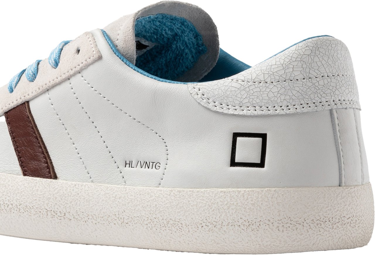 D.A.T.E. Sneakers White-Turquoise Wit