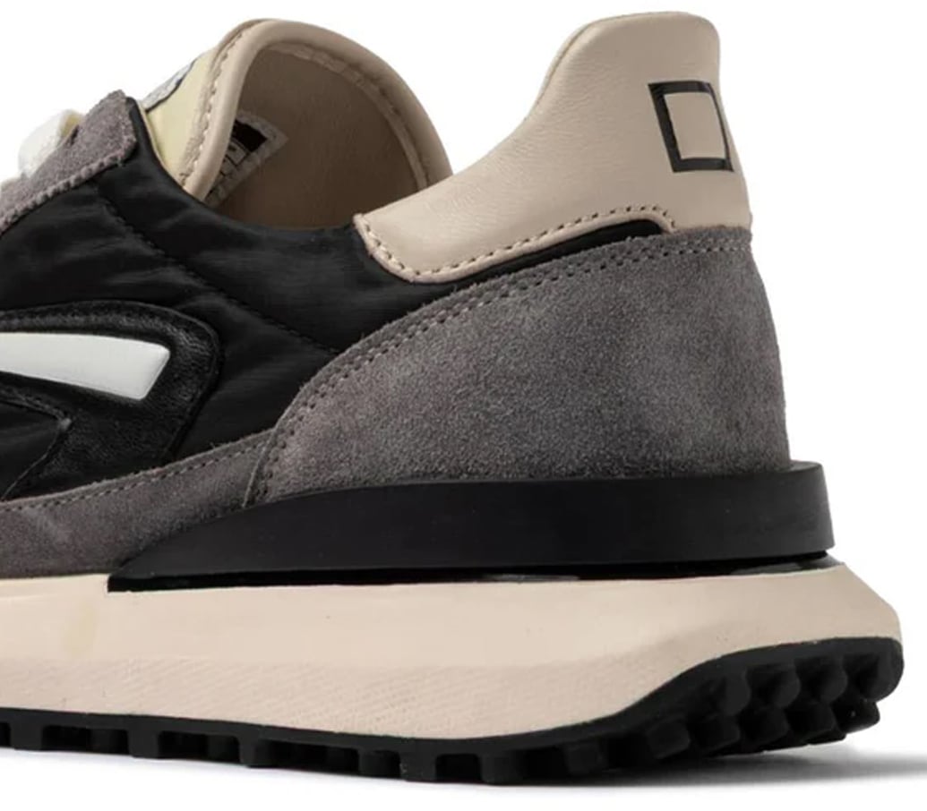 D.A.T.E. Sneakers Black Ivory Donkergrijs