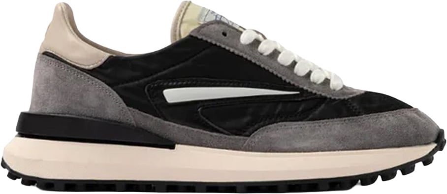 D.A.T.E. Sneakers Black Ivory Donkergrijs
