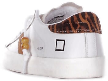 D.A.T.E. Sneakers Bianco Leopardato Wit