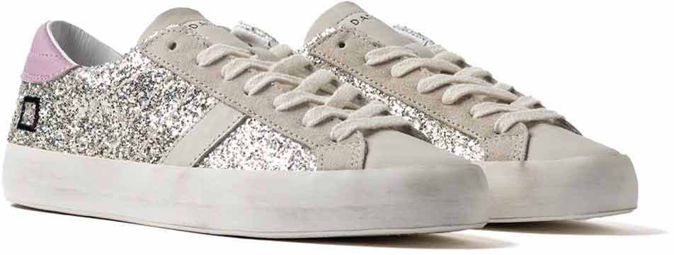 D.A.T.E. Sneakers Platinum Zilver