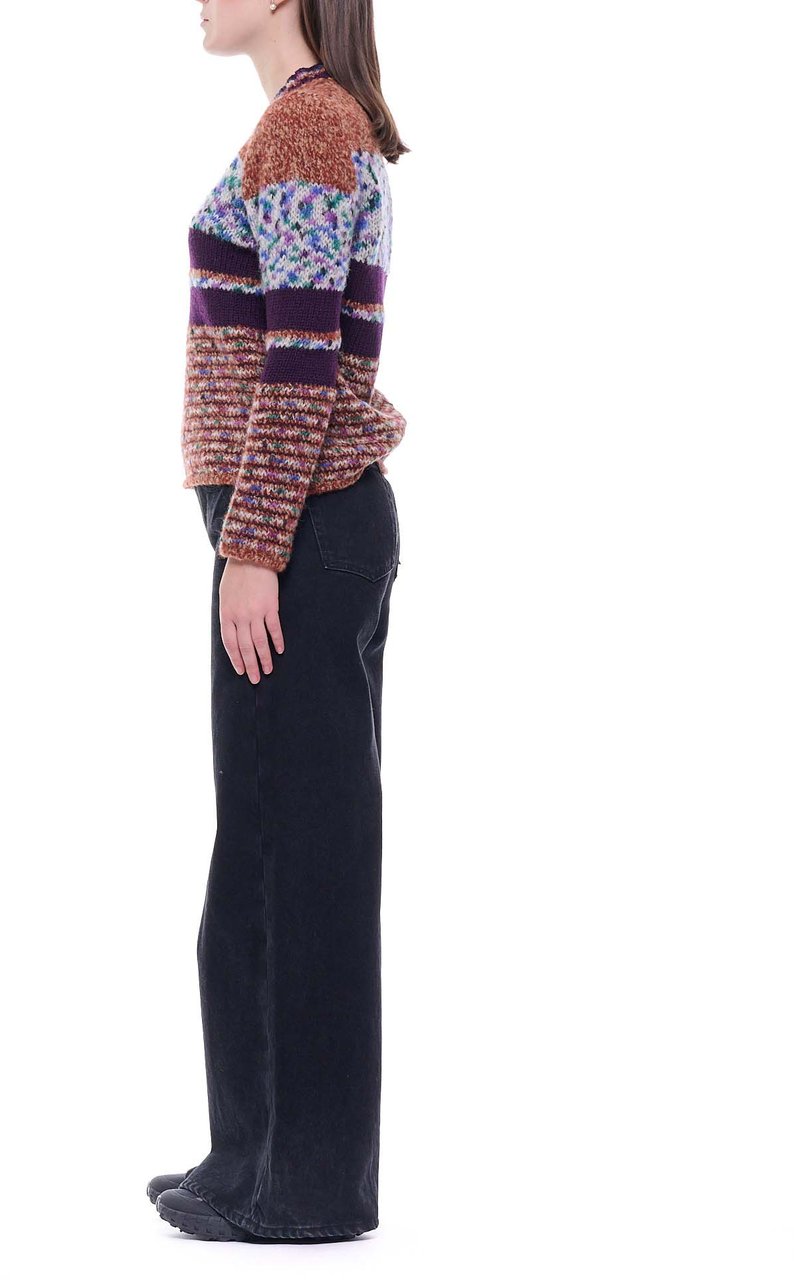 Del Carlo Multicolor Striped Wool Sweater Bruin