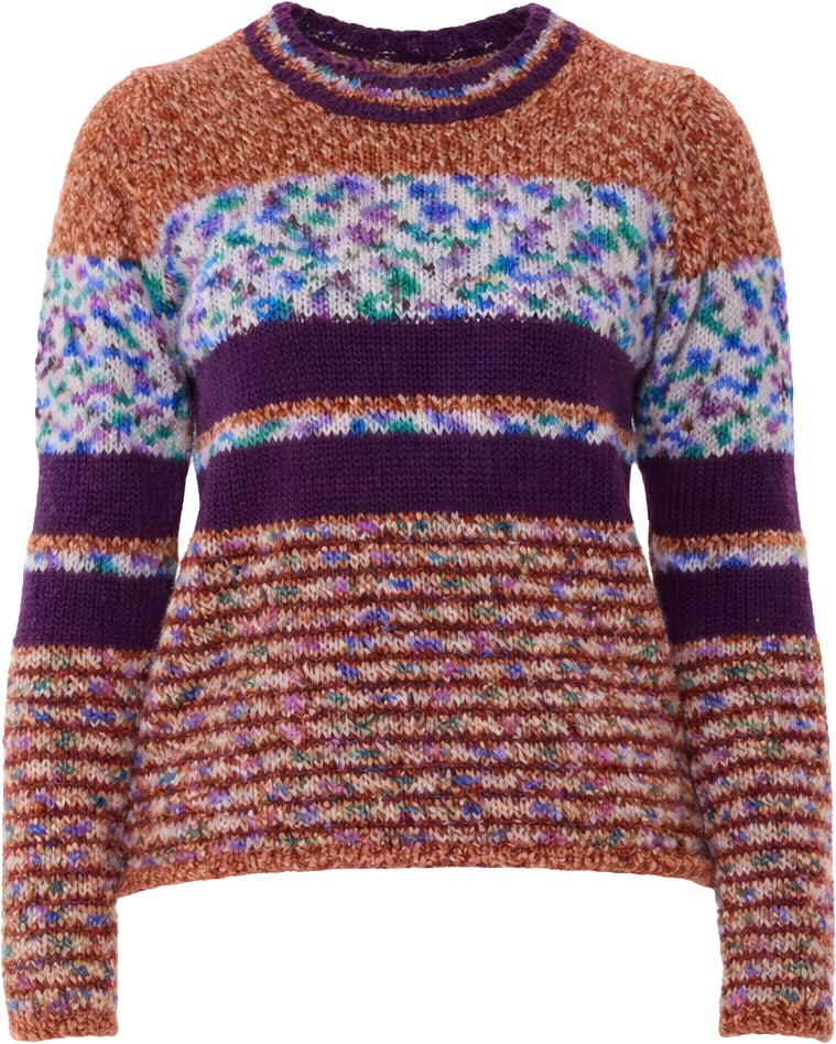 Del Carlo Multicolor Striped Wool Sweater Bruin