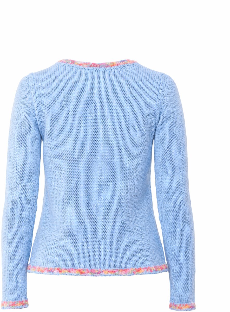 Del Carlo Light Blue Round-Neck Wool Sweater Blauw