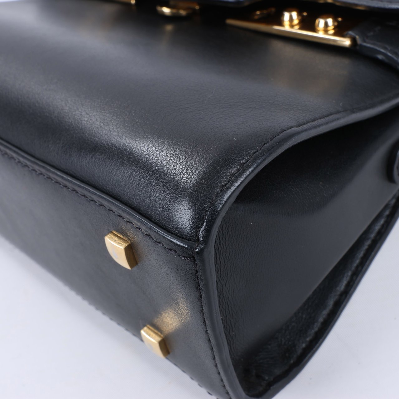 Delvaux Delvaux Tempête PM Leather 2Way Handbag in Black Zwart