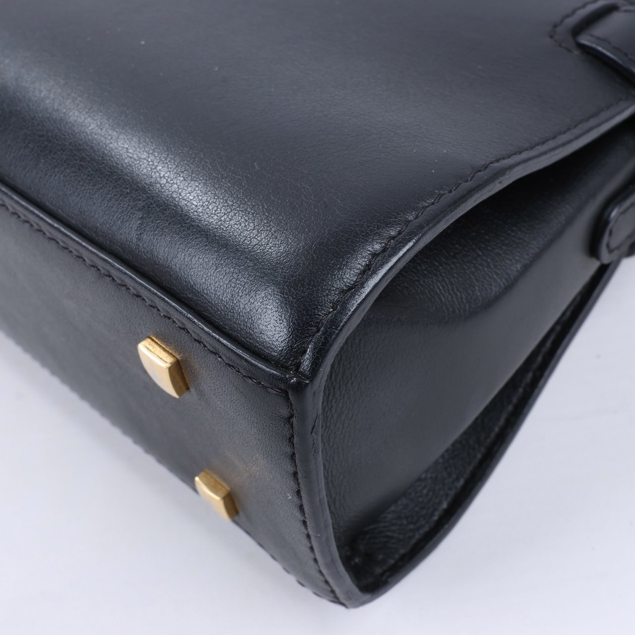 Delvaux Delvaux Tempête PM Leather 2Way Handbag in Black Zwart