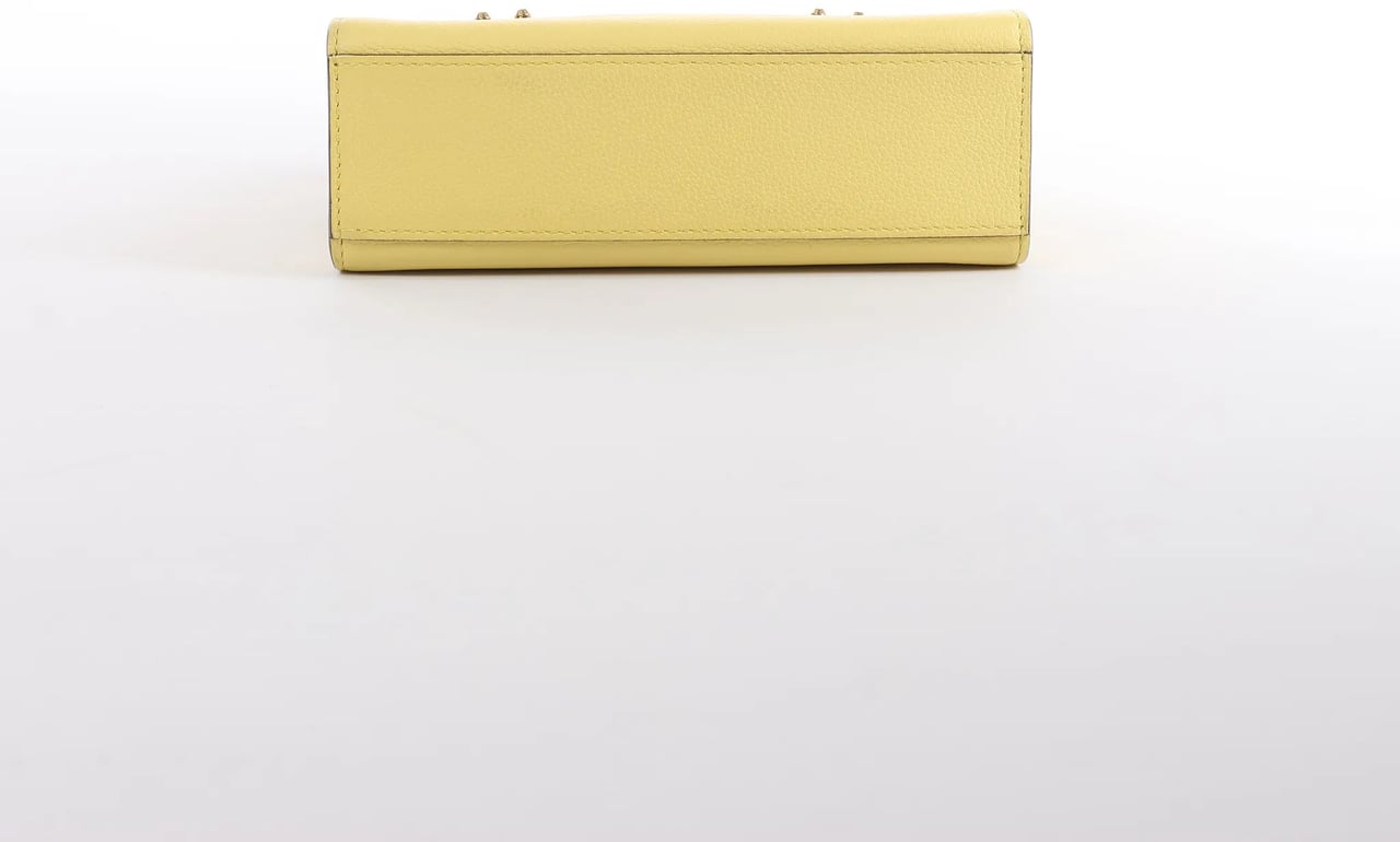 Delvaux Tempête PM Leather 2Way Crossbody Bag in Yellow Geel