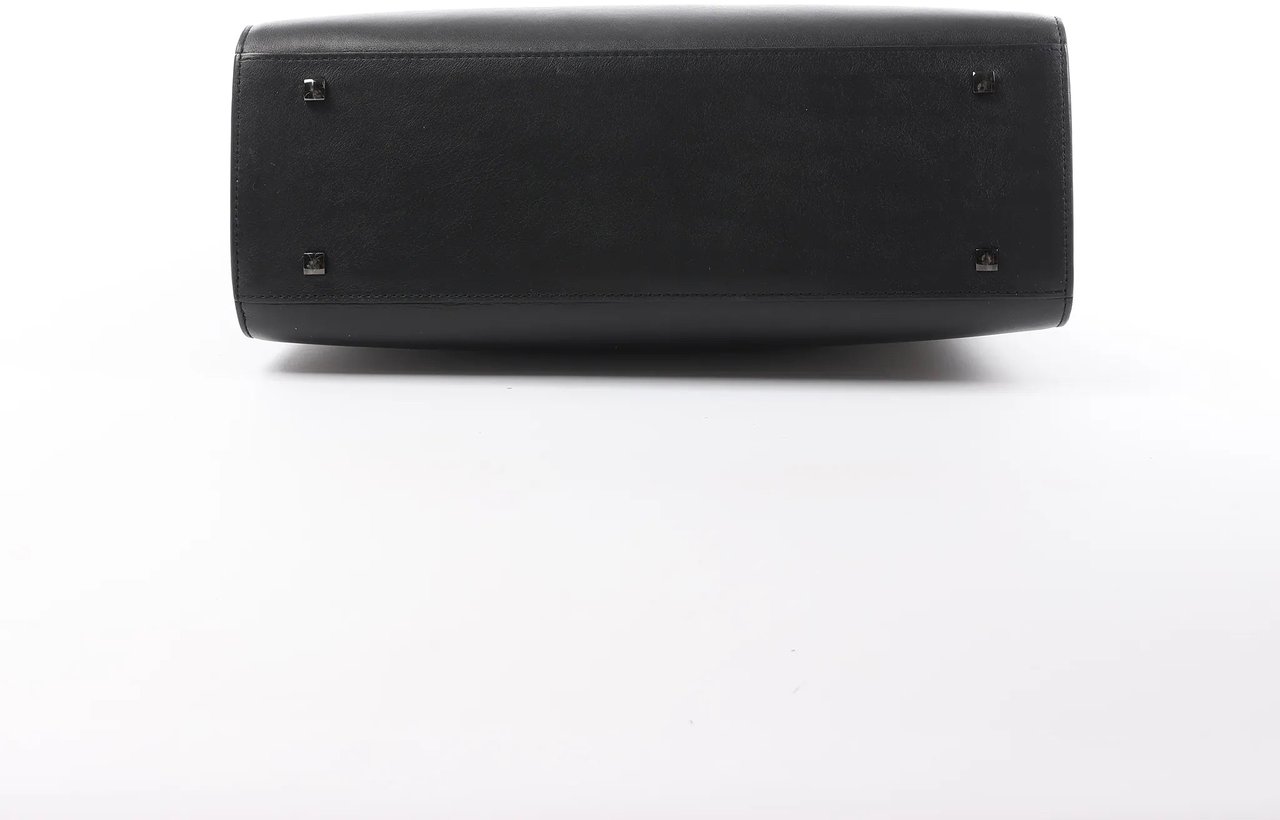Delvaux Tempête GM Leather 2Way Handbag in Black Zwart