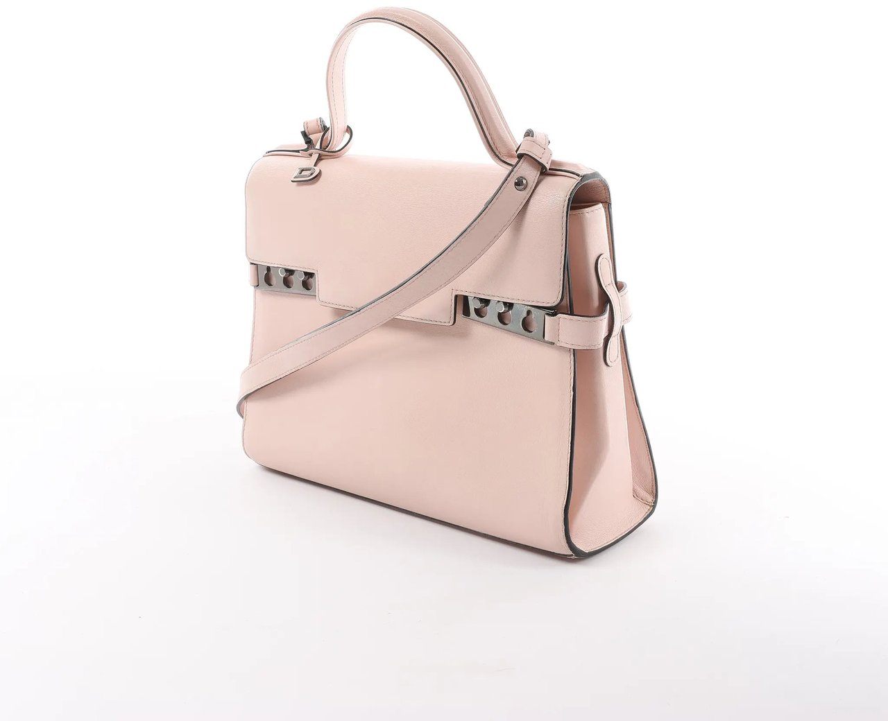 Delvaux Tempête MM Leather 2Way Handbag in Pink Roze