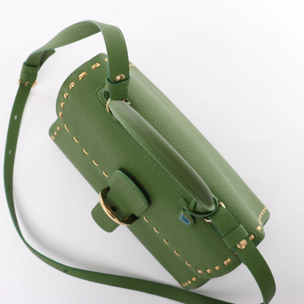 Delvaux Brillant MM Leather 2Way Handbag in Green Groen