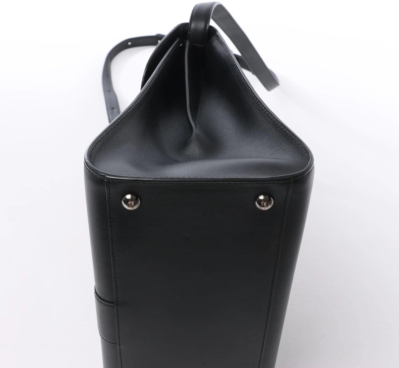 Delvaux Brillant MM Leather 2Way Handbag in Black Zwart