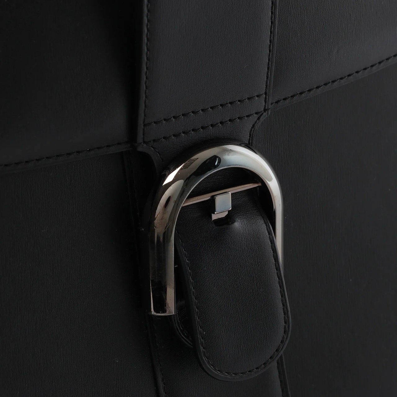 Delvaux Brillant MM Leather 2Way Handbag in Black Zwart