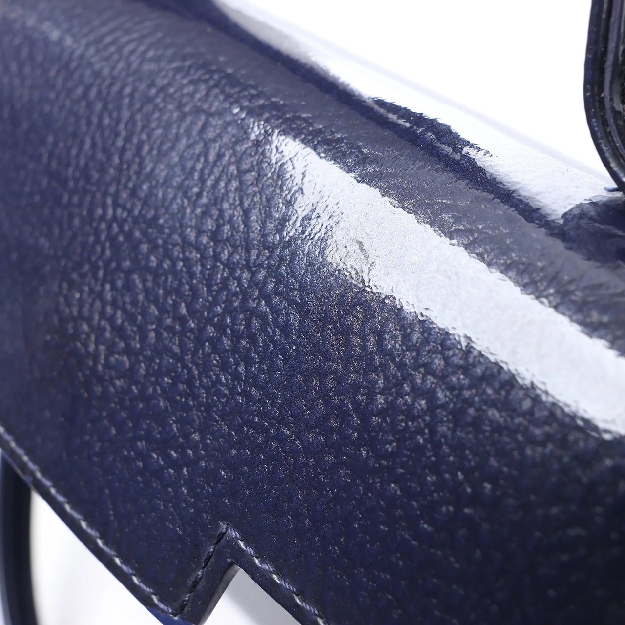 Delvaux Tempête Mini Patent Leather 2Way Crossbody Bags in Navy Blue Blauw