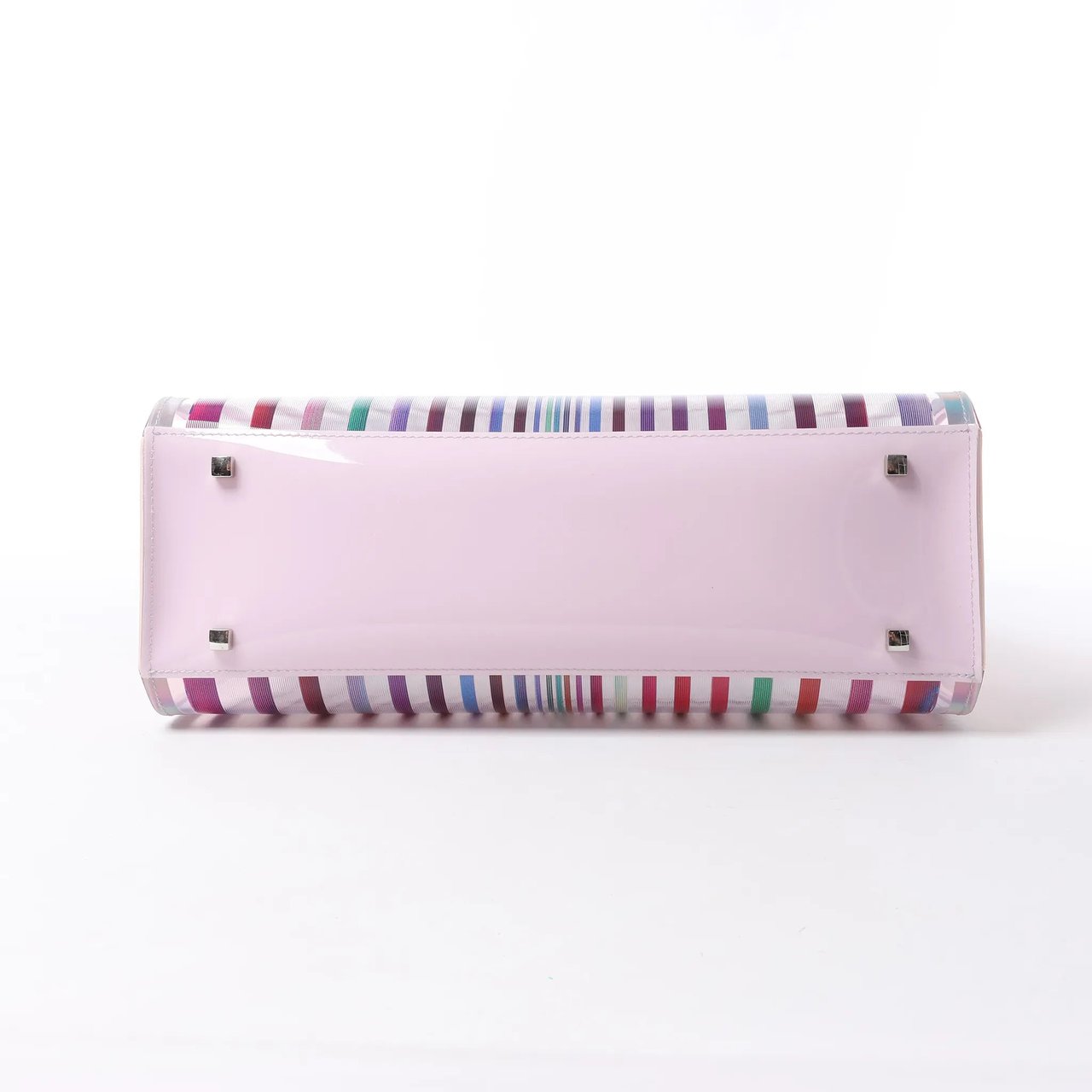 Delvaux Tempête GM Vinyl & Rubber 2Way Handbag in Pink Roze