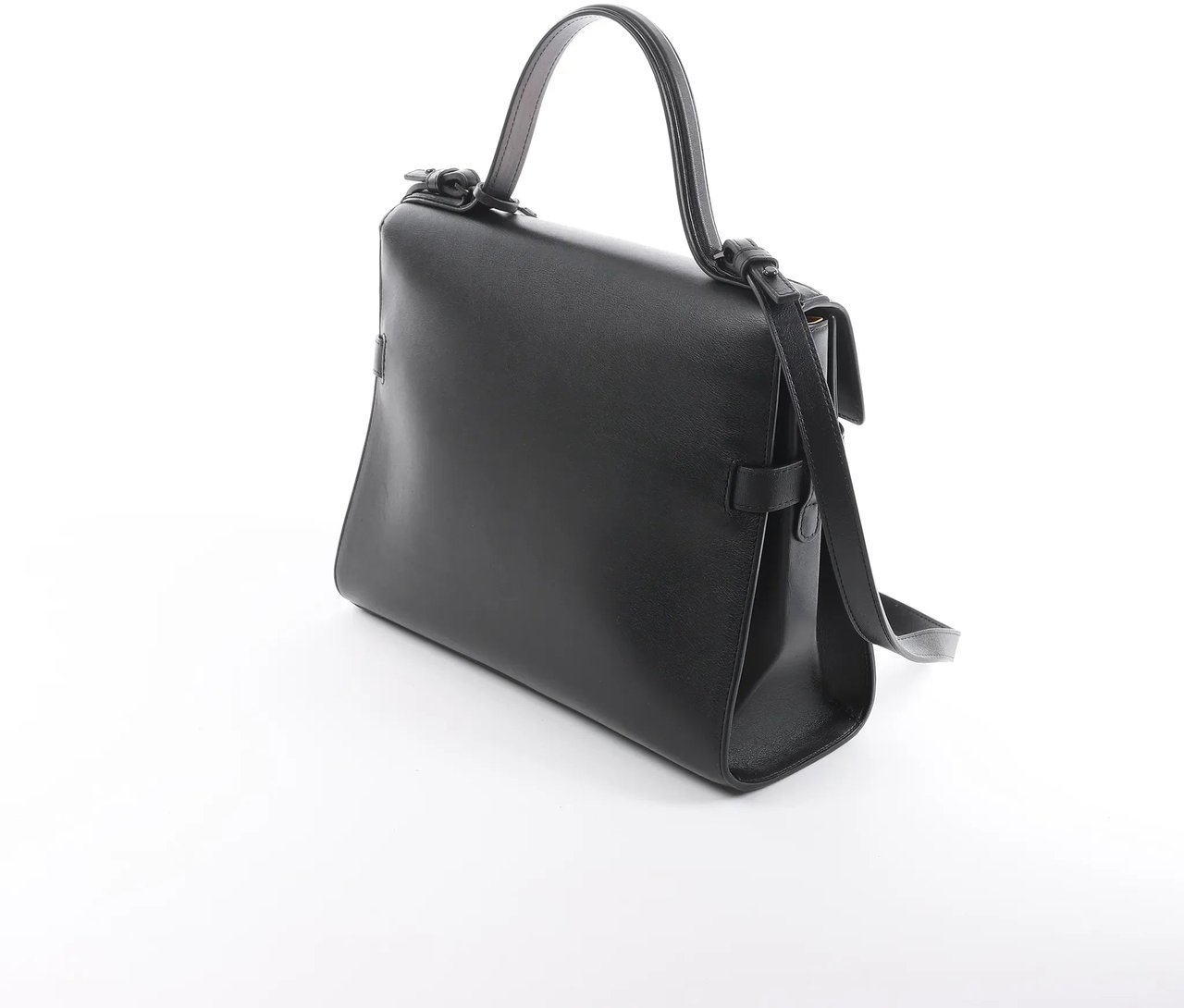 Delvaux Tempête GM Leather 2Way Handbag in Black Zwart