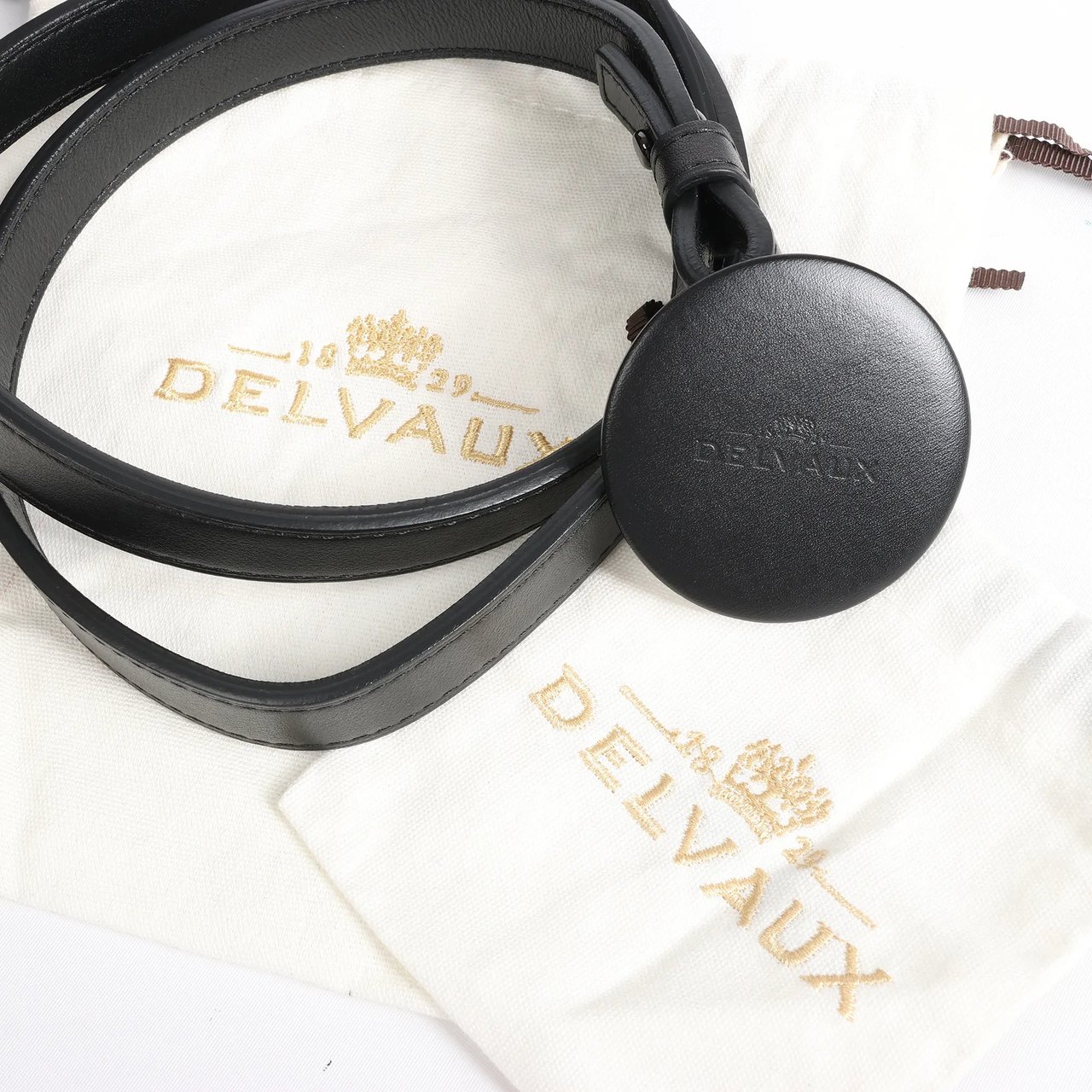 Delvaux Tempête GM Leather 2Way Handbag in Black Zwart