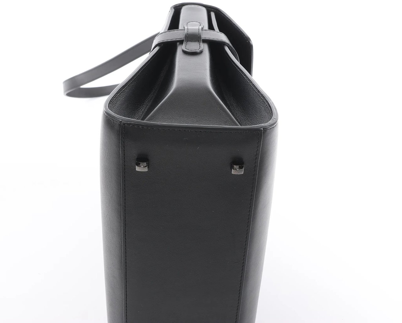 Delvaux Tempête GM Leather 2Way Handbag in Black Zwart