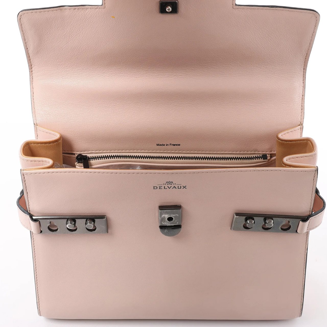Delvaux Tempête MM Leather 2Way Handbag in Pink Roze