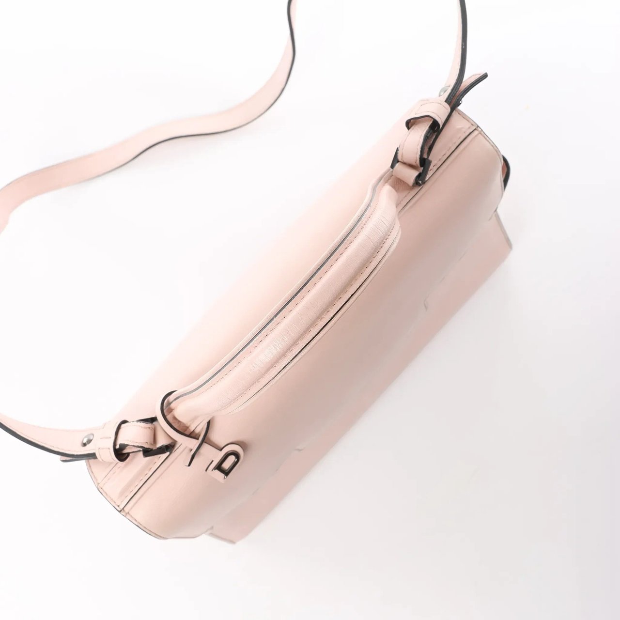 Delvaux Tempête MM Leather 2Way Handbag in Pink Roze