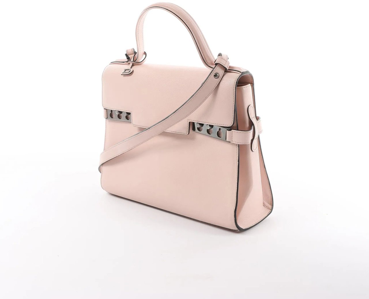 Delvaux Tempête MM Leather 2Way Handbag in Pink Roze