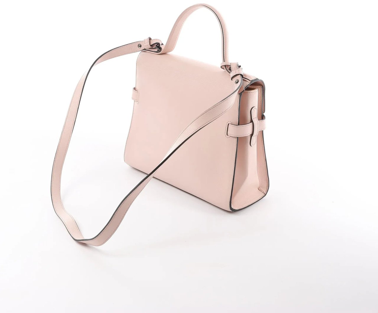 Delvaux Tempête MM Leather 2Way Handbag in Pink Roze