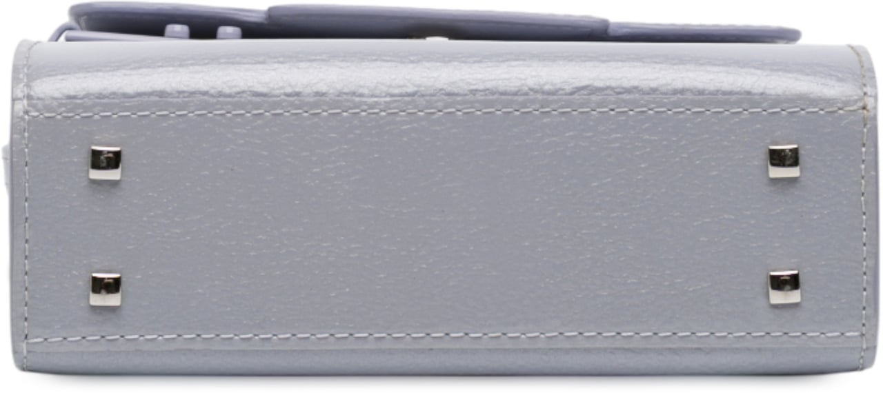 Delvaux Micro Patent Tempete Satchel Paars