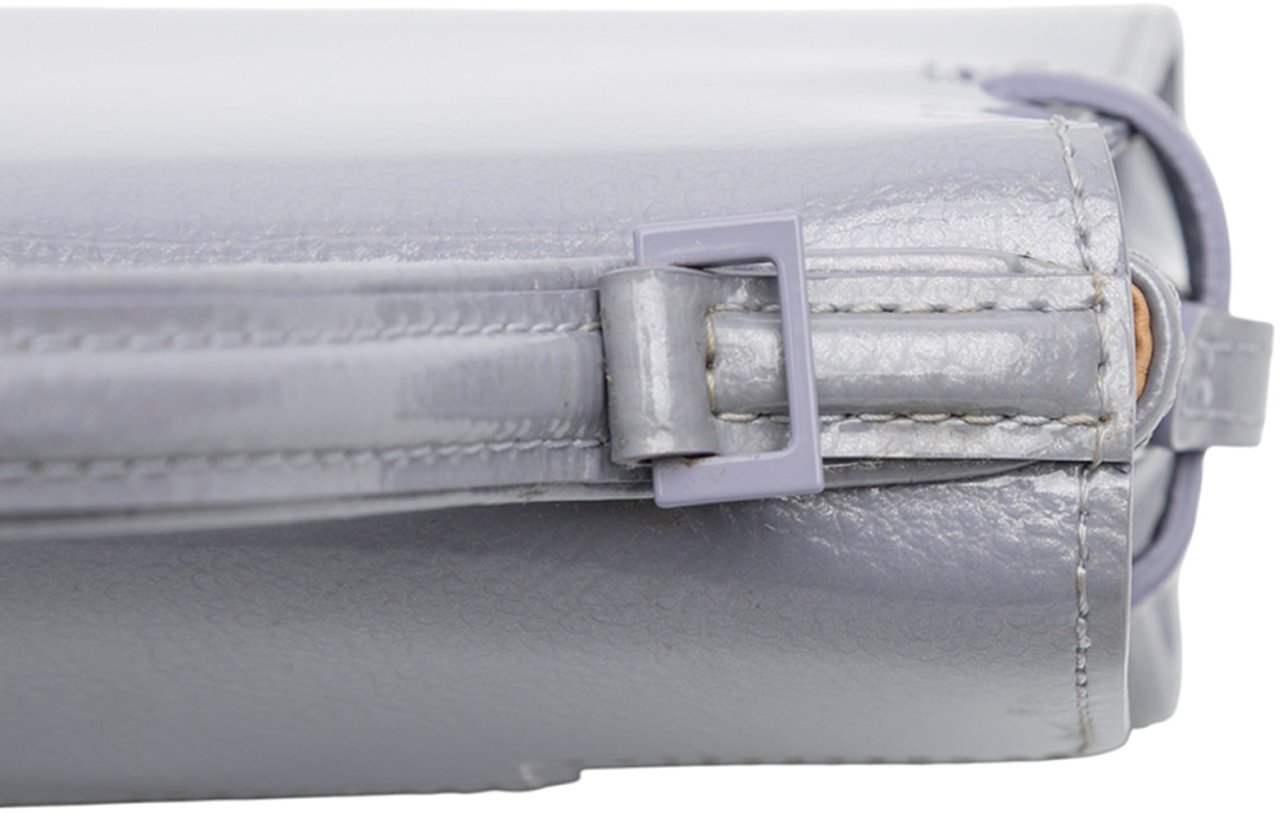 Delvaux Micro Patent Tempete Satchel Paars